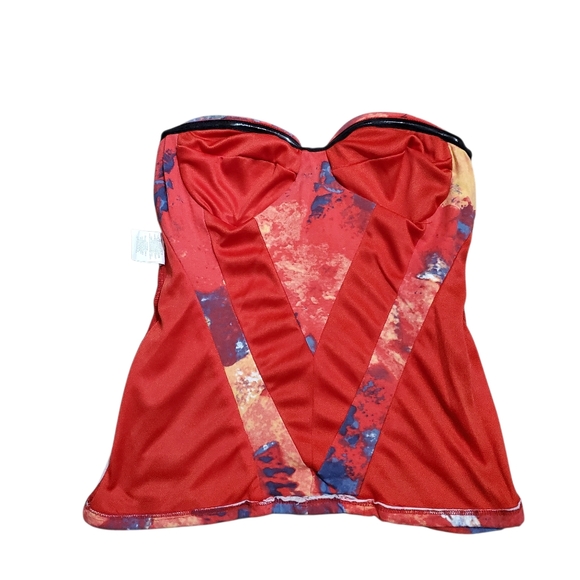 XOXO Tube Top Padded Push Up Tie Dye Y2K Vintage - Picture 7 of 10